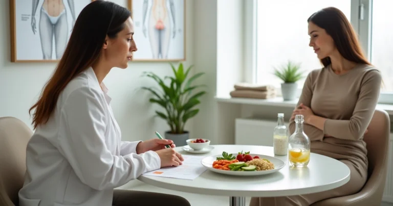 Nutricionista explica plano alimentar para paciente em recuperação de cirurgia plástica
